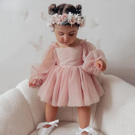 Mini Me Girl Enchanted Princess Dress Romper Set - 2 Colors