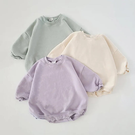 Mini Me Basic Pastel Dreams Sweatshirt Romper - 3 Colors