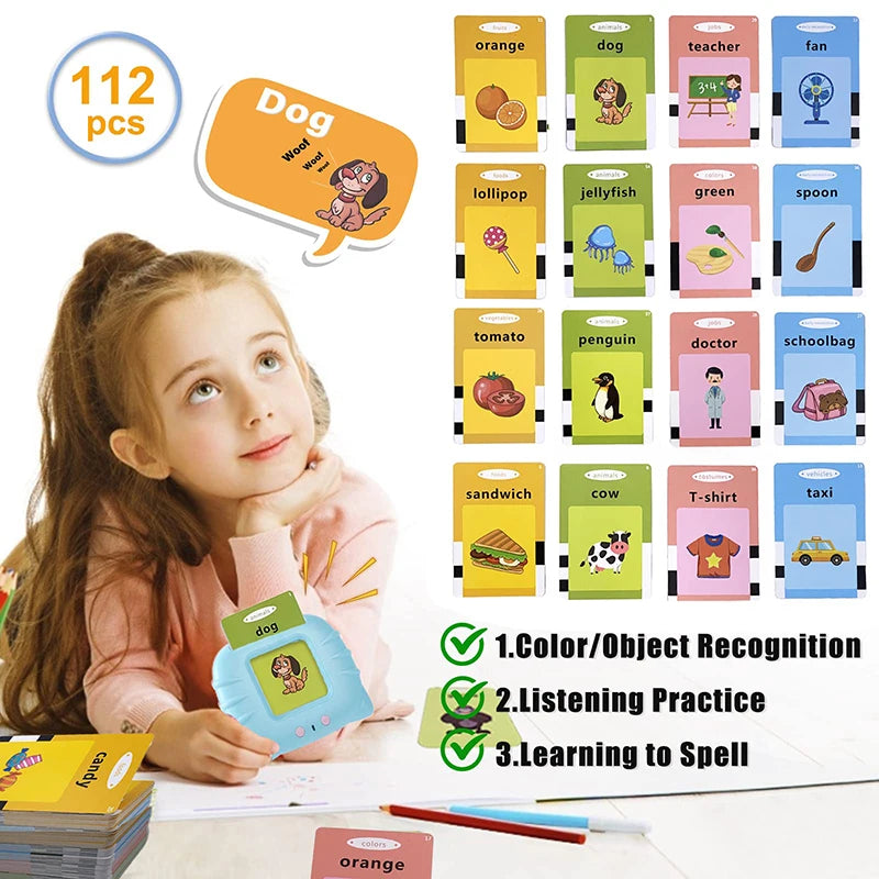 Mini Me & Tot Learn and Listen Interactive Flash Cards - ENG / 2 Colors